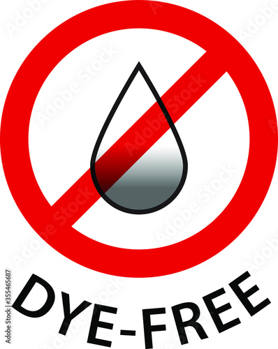 Food additive label: dye free.