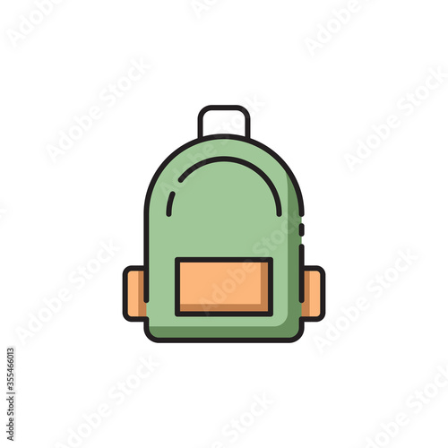 Baby bag vector icon symbol fashion isolated on white background