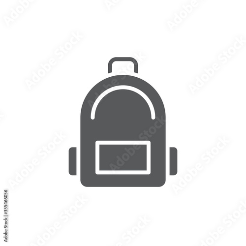 Baby bag vector icon symbol fashion isolated on white background