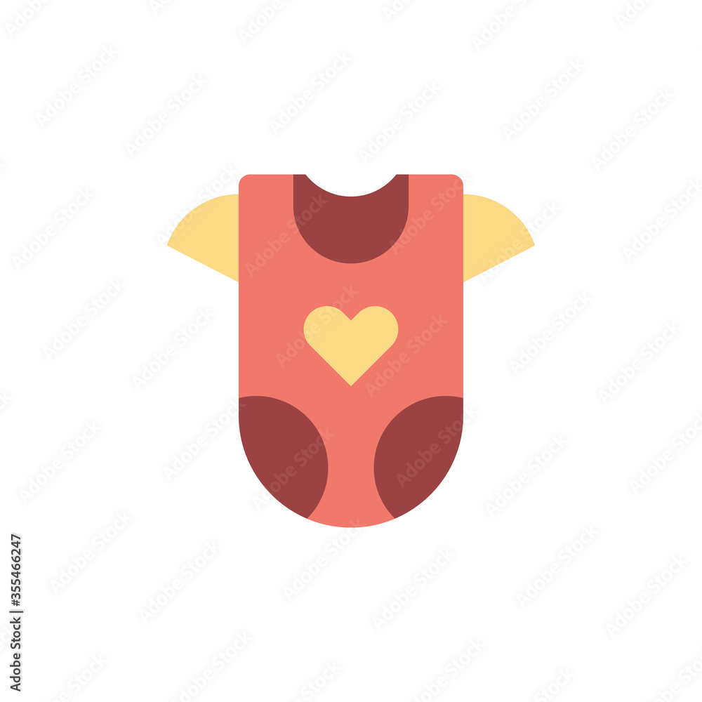 Baby romper vector icon symbol clothes isolated on white background Baby romper vector icon symbol clothes isolated on white background