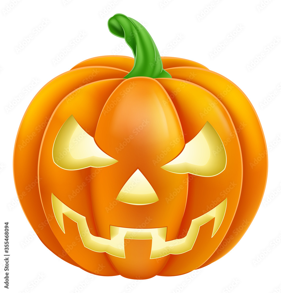 A pumpkin Halloween carved jack o lantern cartoon A pumpkin Halloween carved jack o lantern cartoon