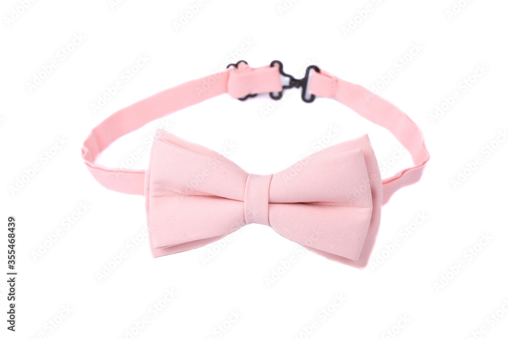 A silver bow tie isolated on white background A silver bow tie isolated on white background