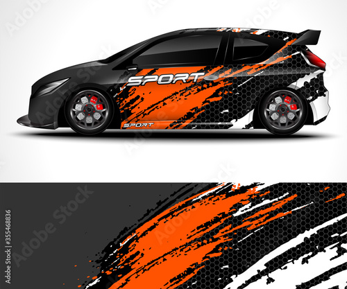 Racing Sport Car Wrap design and vehicle livery