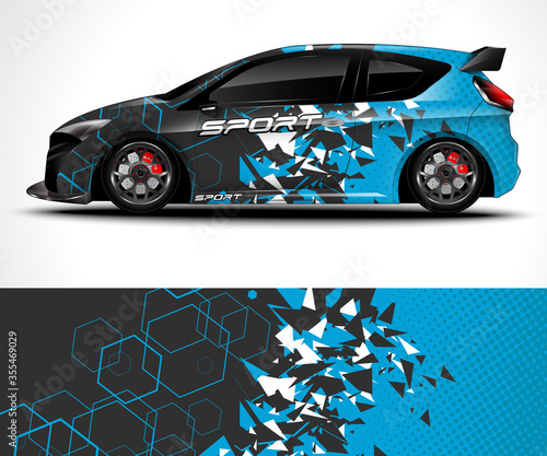 Racing Sport Car Wrap design and vehicle livery photo