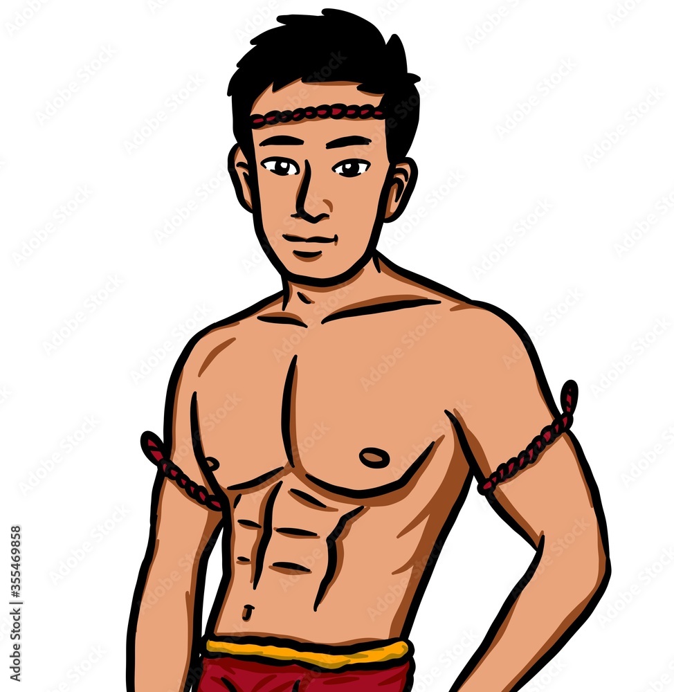 cartoon sexy man on white background cartoon sexy man on white background