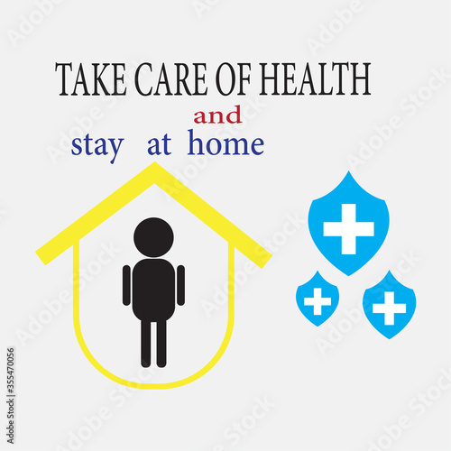 Coronavirus Stay home Stay safe, people stay at home to protect from COVID-19 Coronavirus spreading concept, woman reading book safely at home with house holding umbrella protect from virus pathogen.