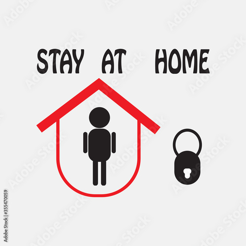 Coronavirus Stay home Stay safe, people stay at home to protect from COVID-19 Coronavirus spreading concept, woman reading book safely at home with house holding umbrella protect from virus pathogen.