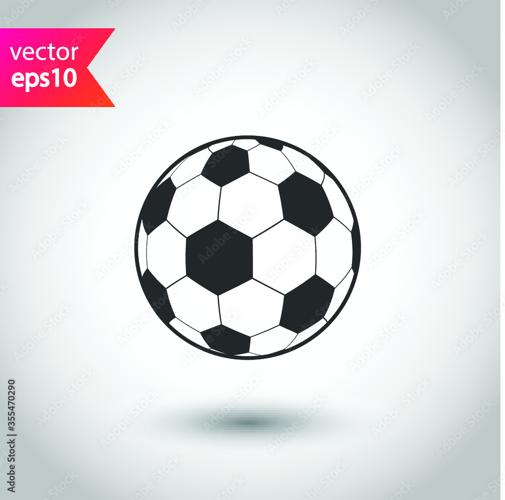 Obraz premium Soccer ball icon. Football game ball vector flat sign design. EPS 10 flat symbol pictogram