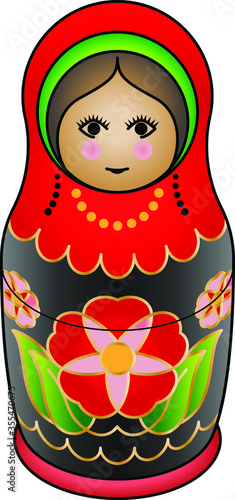 A stacking Russian matryoshka / babushka / tea doll.