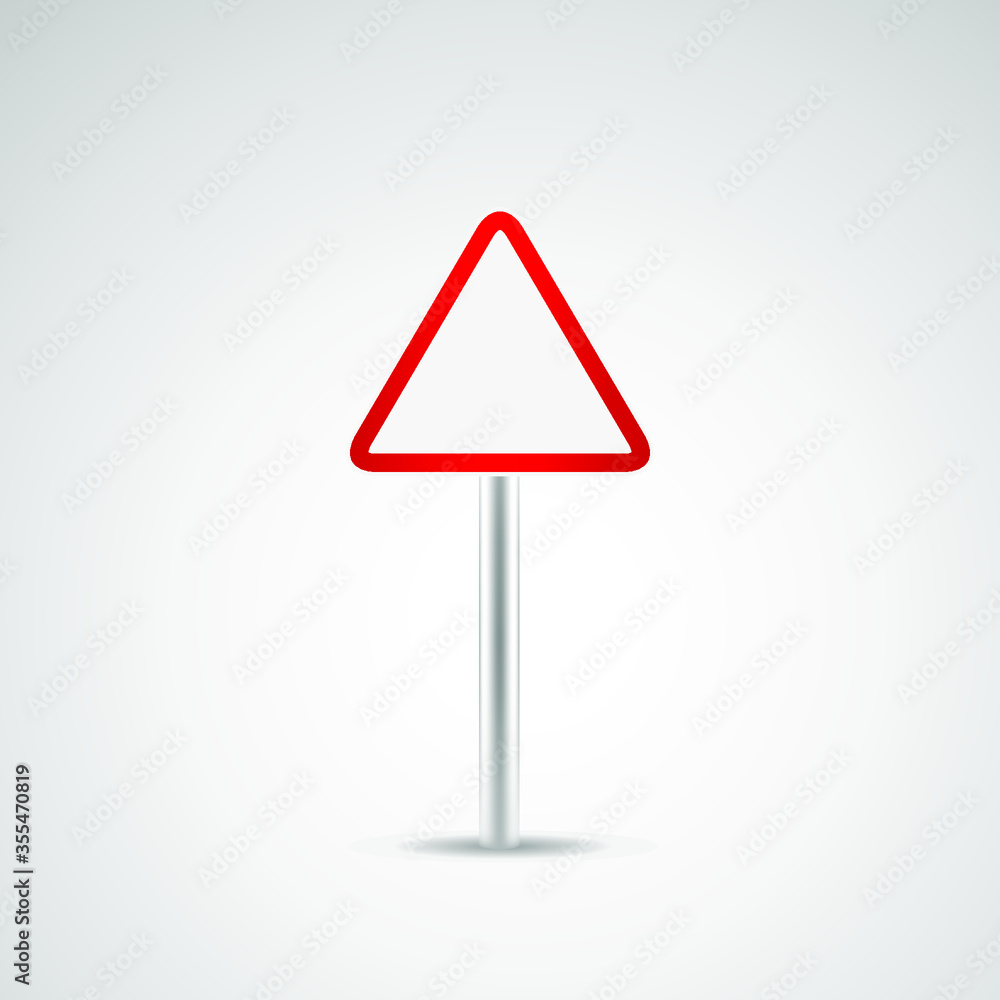 Blank red road sign or Empty traffic signs isolated on white background Blank red road sign or Empty traffic signs isolated on white background