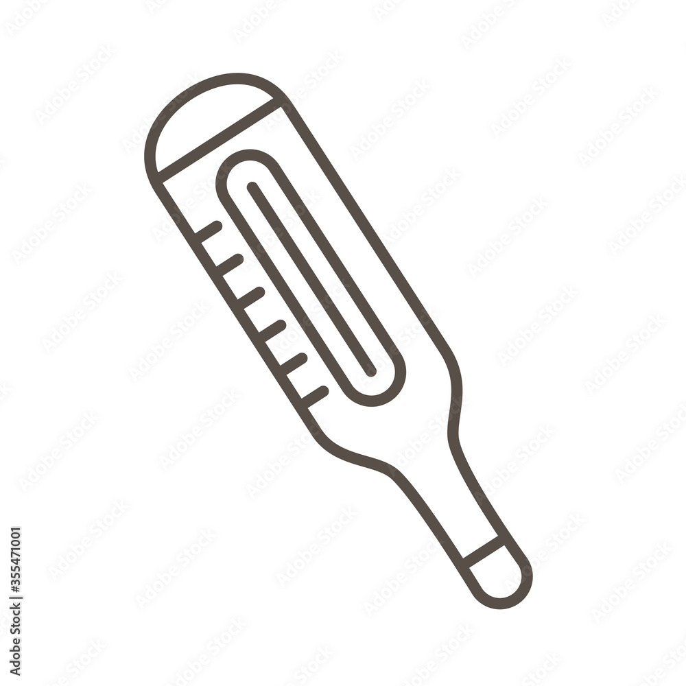 thermometer temperature measure line style thermometer temperature measure line style