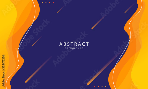Abstract Background with Orange Wave