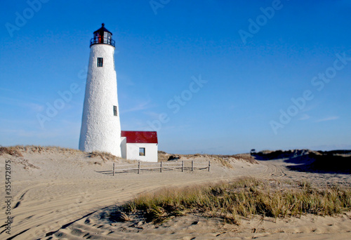 Great Point Lighthouse on Nantucket  Massachusetts