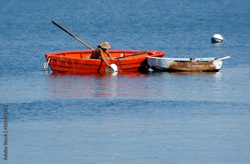 Orange Row Boat at Provincetown, Cape Cod