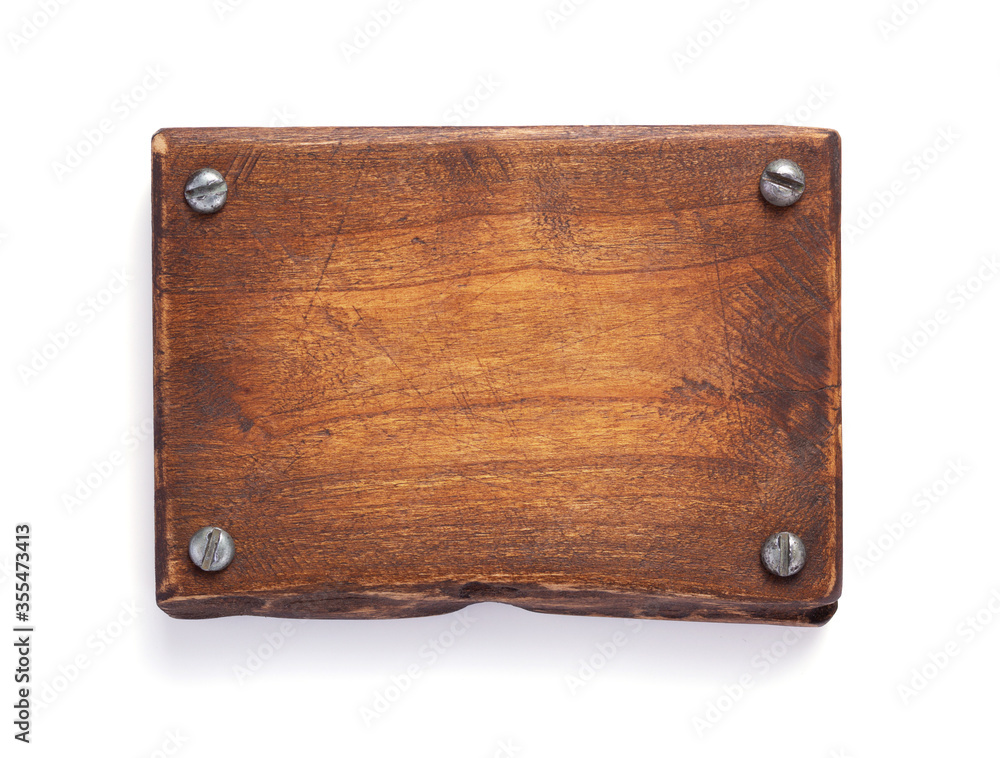wooden nameplate at isolated on white background wooden nameplate at isolated on white background