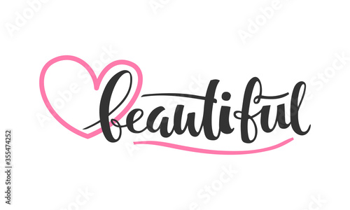 Beautiful vector lettering isolayed on white background