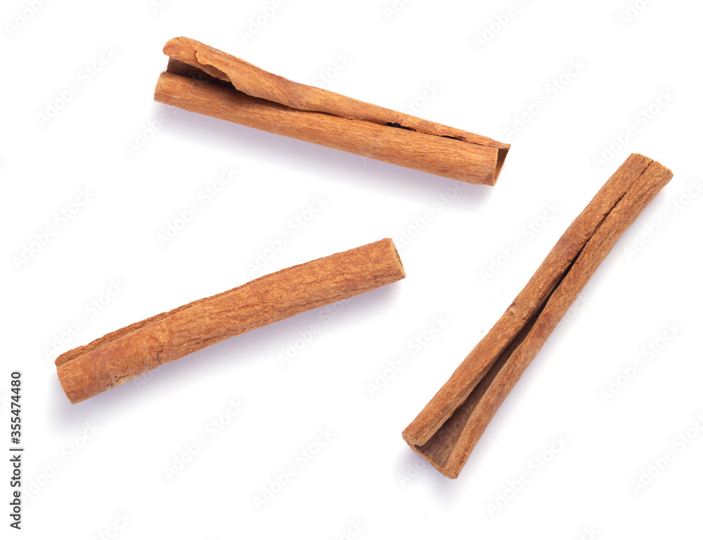 cinnamon stick spices on white background cinnamon stick spices on white background