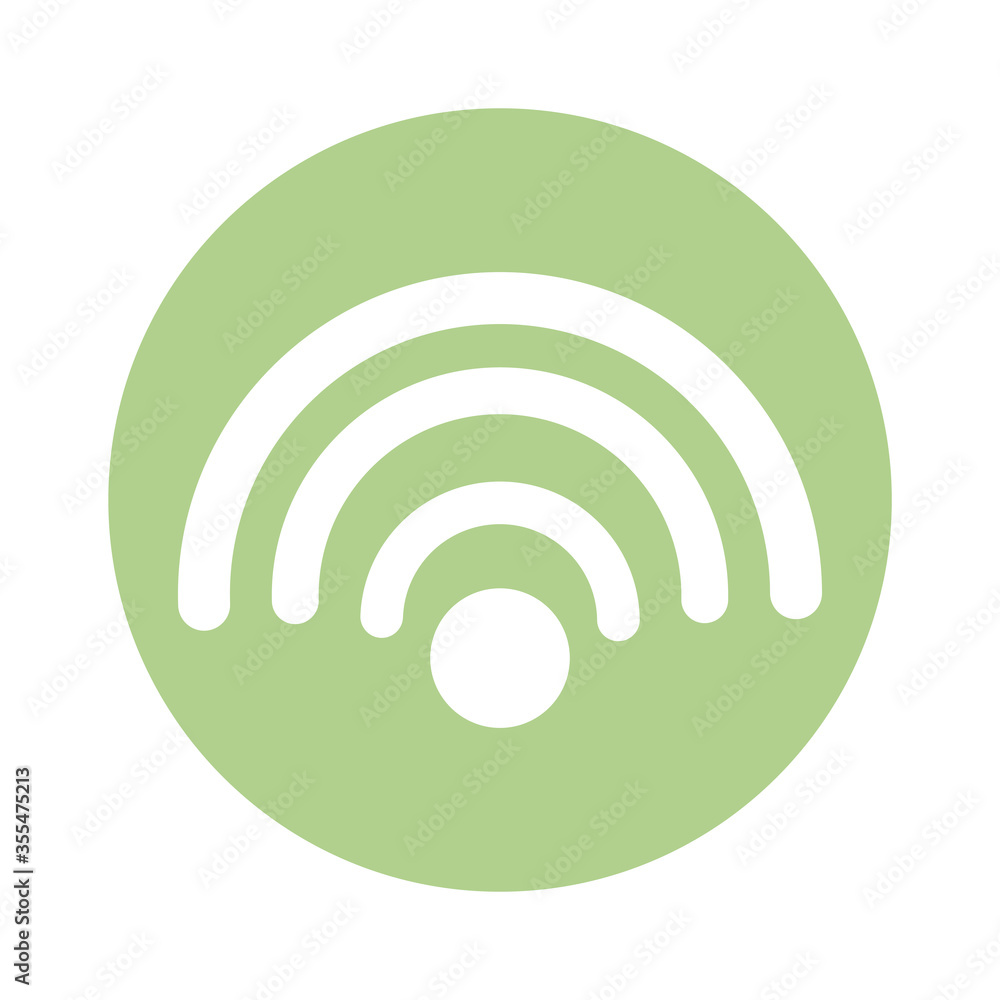 wifi waves signal block style icon wifi waves signal block style icon