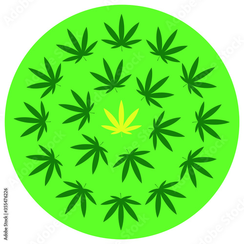 Fototapeta Naklejka Na Ścianę i Meble -  marijuana leaf icon