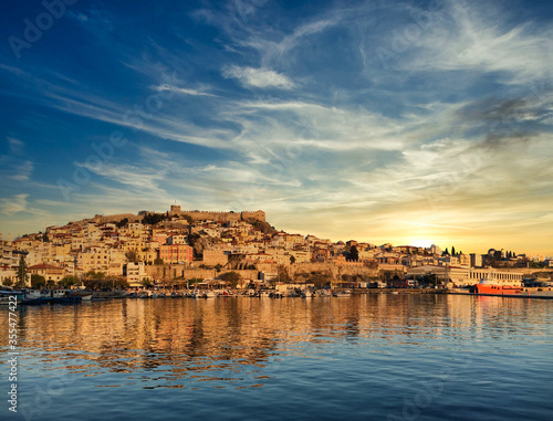 View from the shore of Kavala, Greece