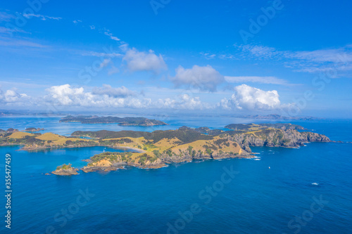 Aerial view of Urupukapuka island in New Zealand photo