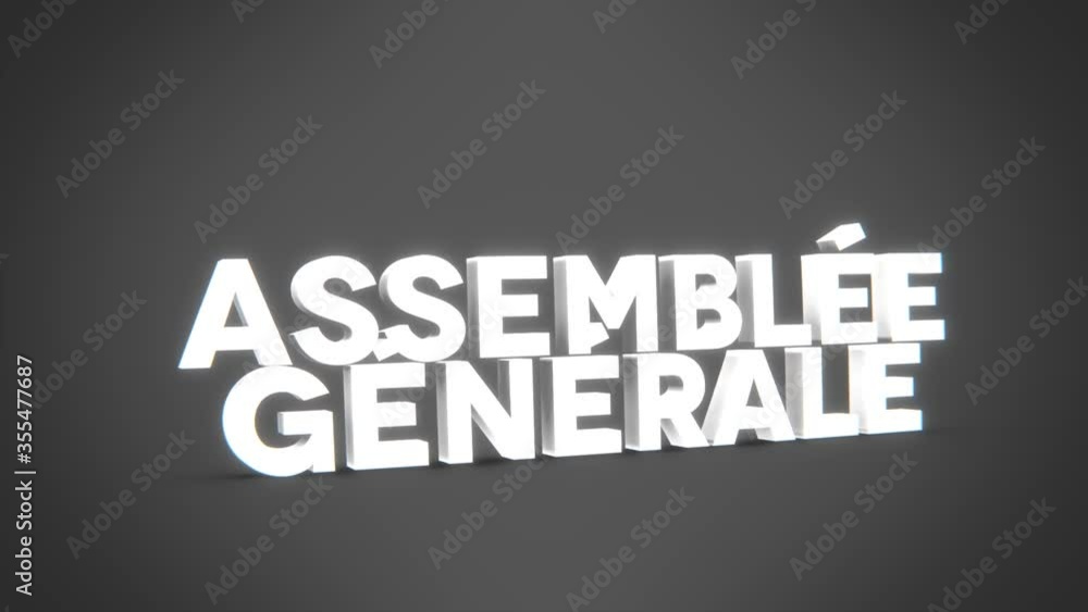 assemblée générale 3D blanc fond noir assemblée générale 3D blanc fond noir