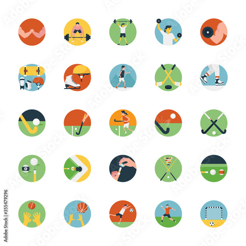 
Flat Icon Set of Sports Icon 
