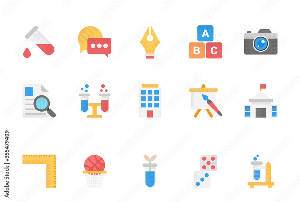 Flat Icons Collection Of Education, School, Students and Study
Flat Icons Collection Of Education, School, Students and Study