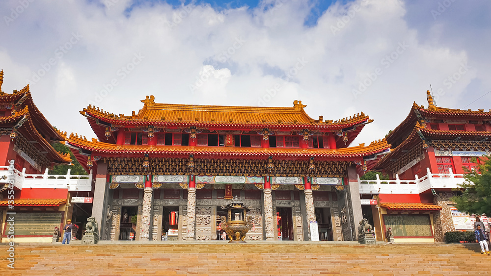 Landscape view of Wen Wu Temple near Sun Moon Lake in Nantou, Taiwan Landscape view of Wen Wu Temple near Sun Moon Lake in Nantou, Taiwan