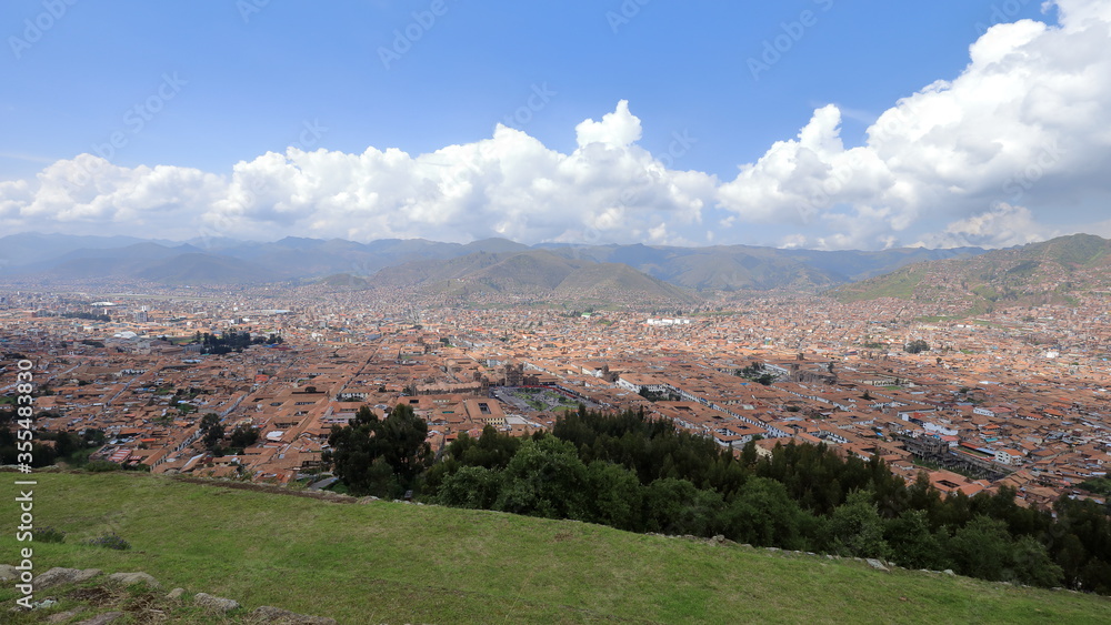A landscape of Cusco city in the  Peru.