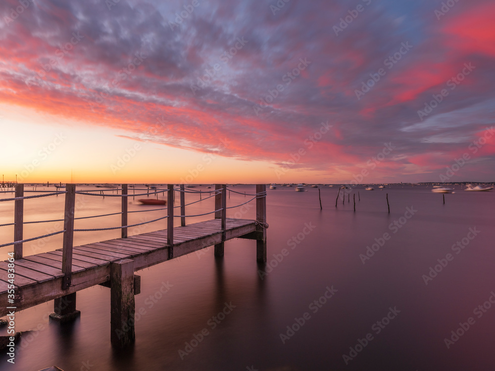 Obraz premium Sur un ponton