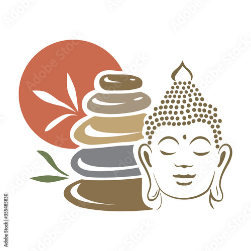 Buddha and zen pebbles 