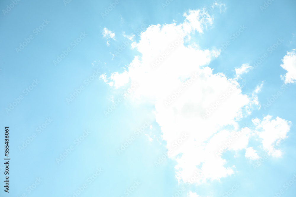 Amazing blue sky with beautiful cloud. Sunny day