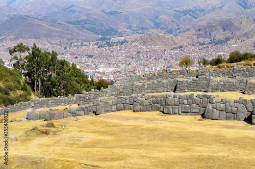 Saqsaywaman Inca ruins in Cusco, Peru photo