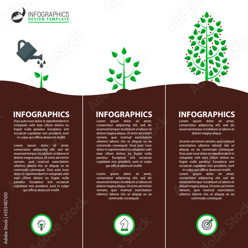 Infographic design template. Creative concept with 3 steps