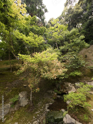 Jardines del Templo Ginkaku-ji, en Kioto, Japón