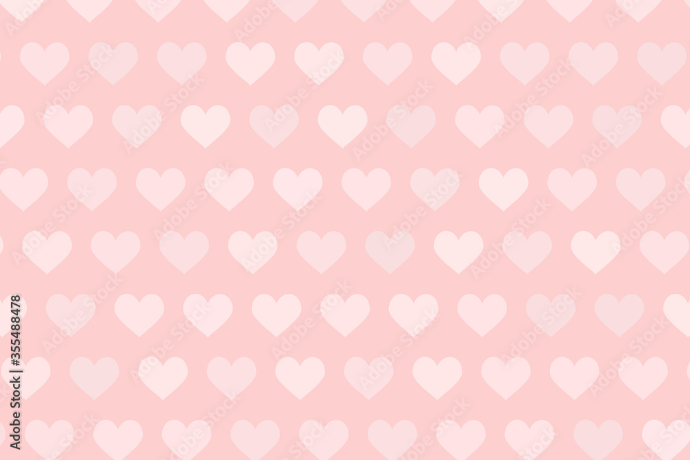 Seamless pattern with pink hearts. Background for valentines's day. Abstract love symbol wallpaper.