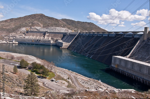 Картината върху платно Landscape of Grand Coulee Dam in Washington State, one of the largest sources for hydro electric power on the Columbia River