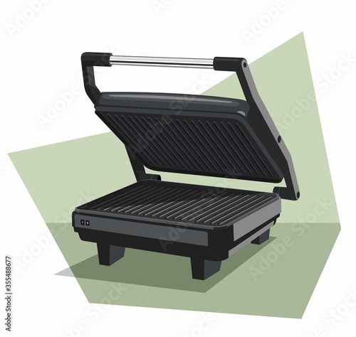 Stainless Electrical grill toaster illustration