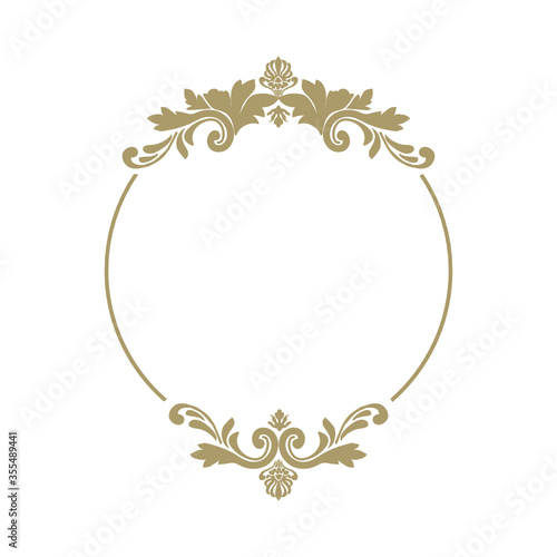 gold and luxury damask ornamental frame