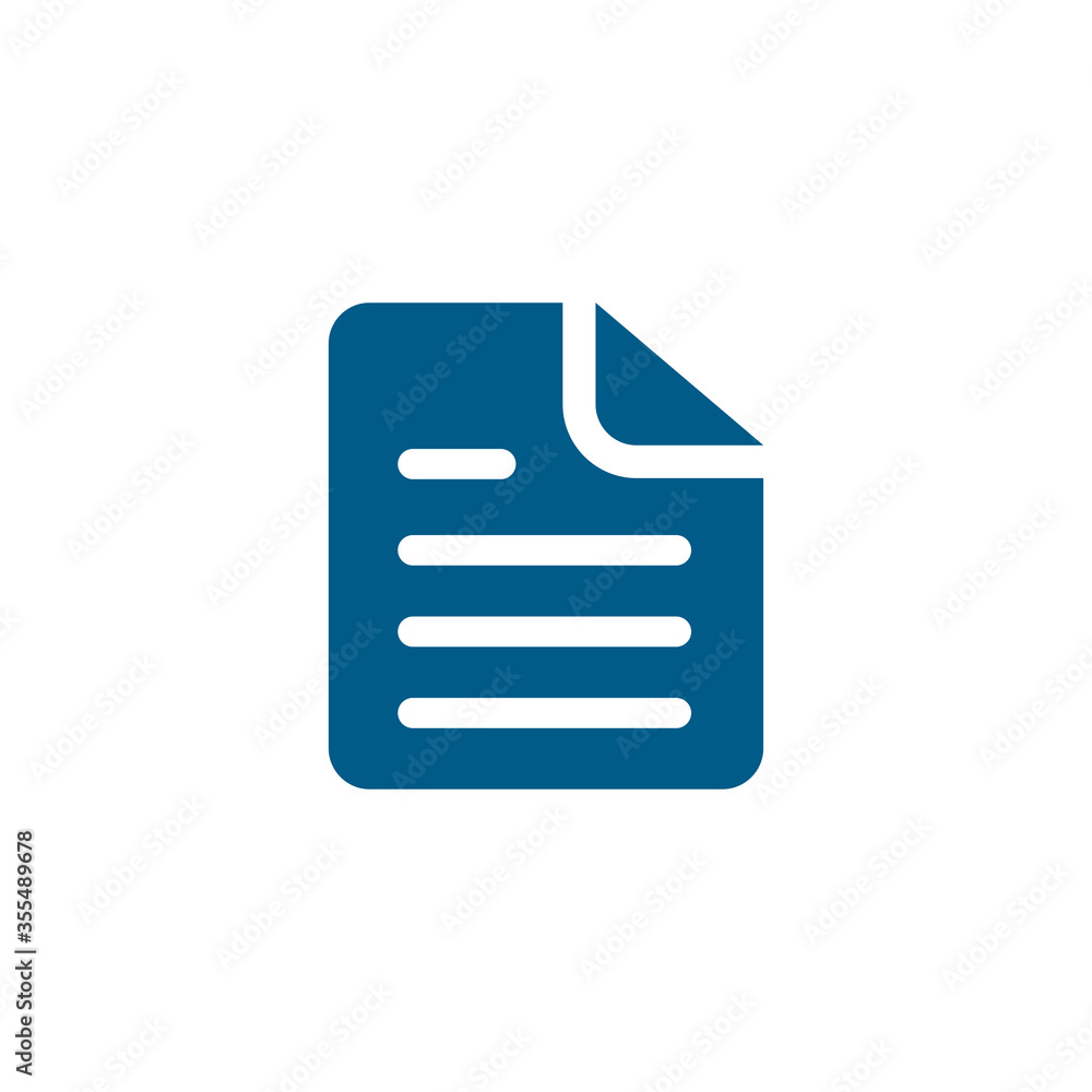 Document Blue Icon On White Background. Blue Flat Style Vector Illustration Document Blue Icon On White Background. Blue Flat Style Vector Illustration