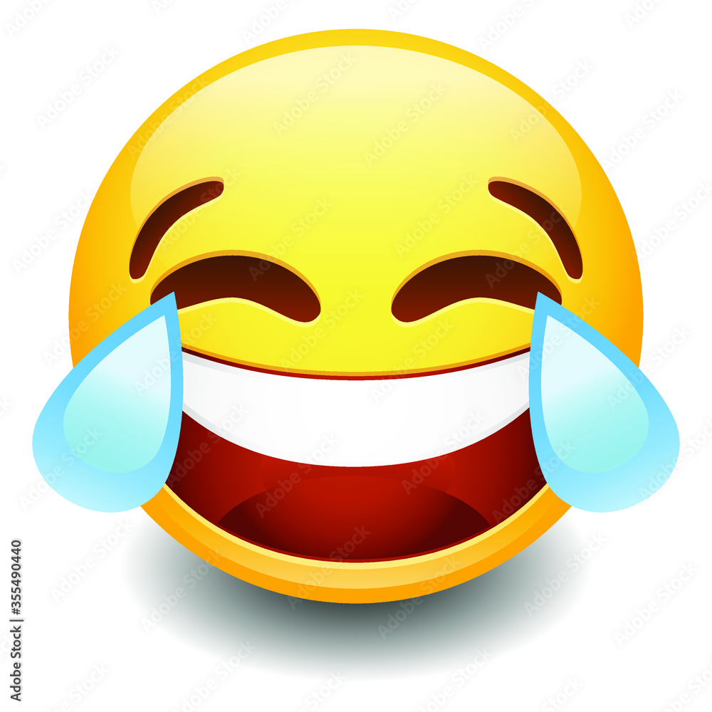 Emoji Tear Laugh. Smiley Face Vector. Design Art. Communication Elements Chat. Emote Symbol. Emoji Tear Laugh. Smiley Face Vector. Design Art. Communication Elements Chat. Emote Symbol.