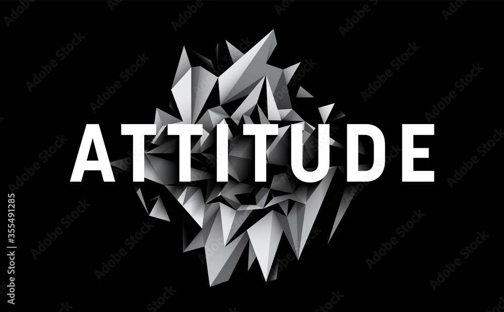 Fototapeta premium Conceptual abstraction with typography in grey scale. Vector illustration.