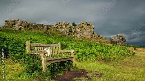 Timelapse of the Cow & Calf at Ilkley, Yorkshire. photo
