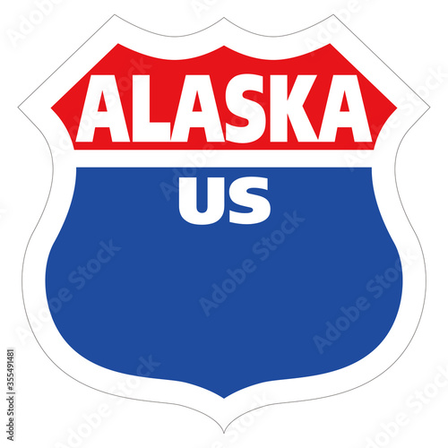 全米50州 国道標識板　US ROUTE SIGHN BOARD Alaska アラスカ州