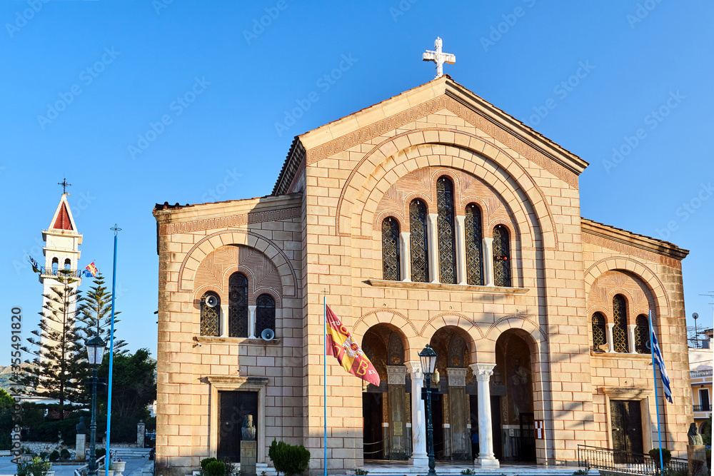 Orthodox cathedral of Saint Dionysus in the capital of Zakynthos island in Greece.