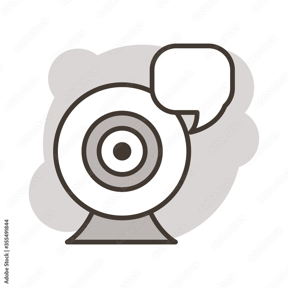 webcam device line style icon webcam device line style icon