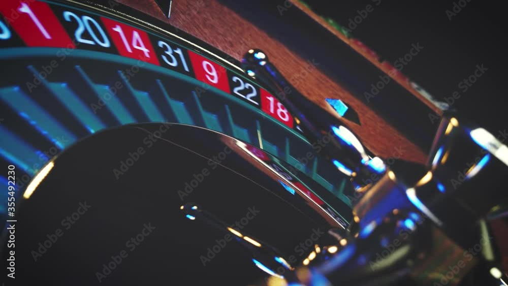 Roulette wheel winning number 3 close up at the Casino Roulette wheel winning number 3 close up at the Casino
