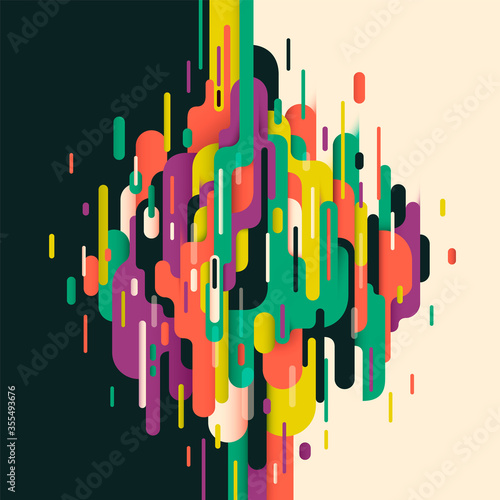Modish abstraction in retro style. Vector illustration.