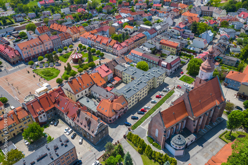 Aerial view of central square in Zory. Upper Silesia. Poland. © Curioso.Photography